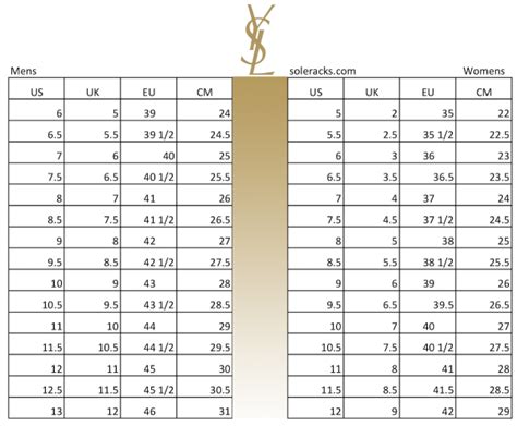 ysl size 41|ysl shoe size chart.